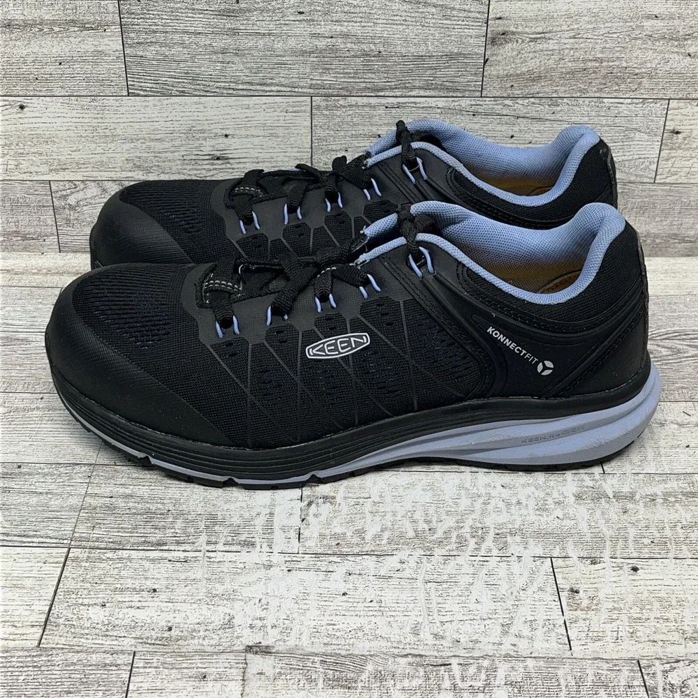 Keen Utility Vista Energy Black Blue Carbon‎ Toe Work Shoes Women Size 9.5M